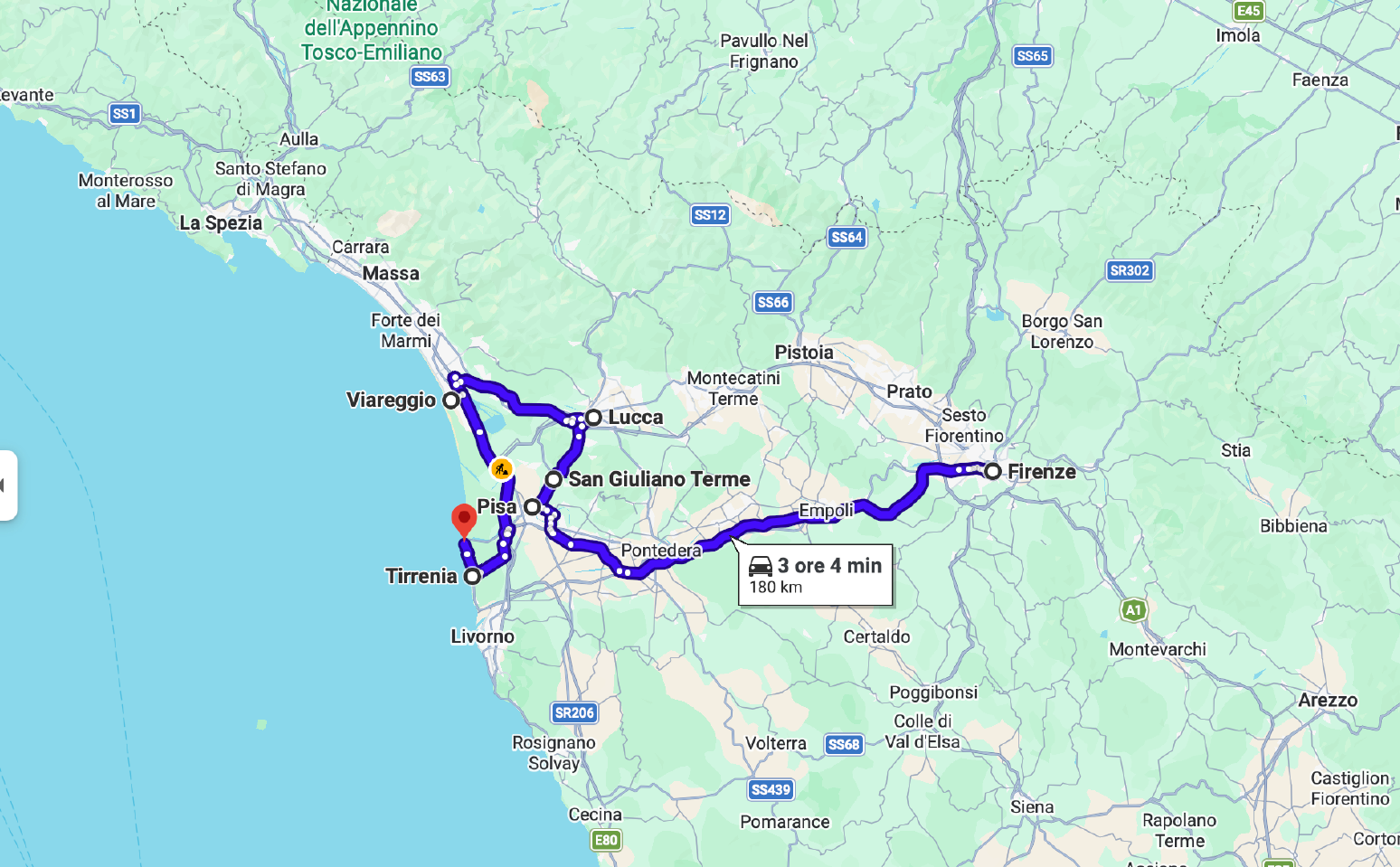 Urlaub Route